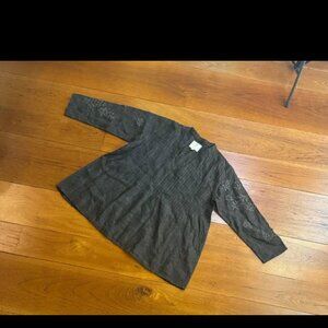 Marigold Row + Manan Linen Embroidered Blouse size xs